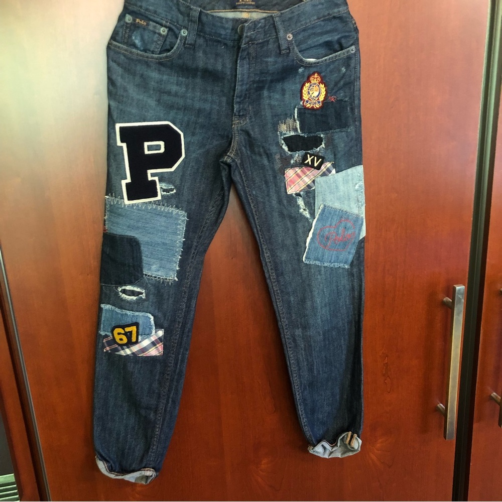 Ralph Lauren Collegiate Patchwork Jeans